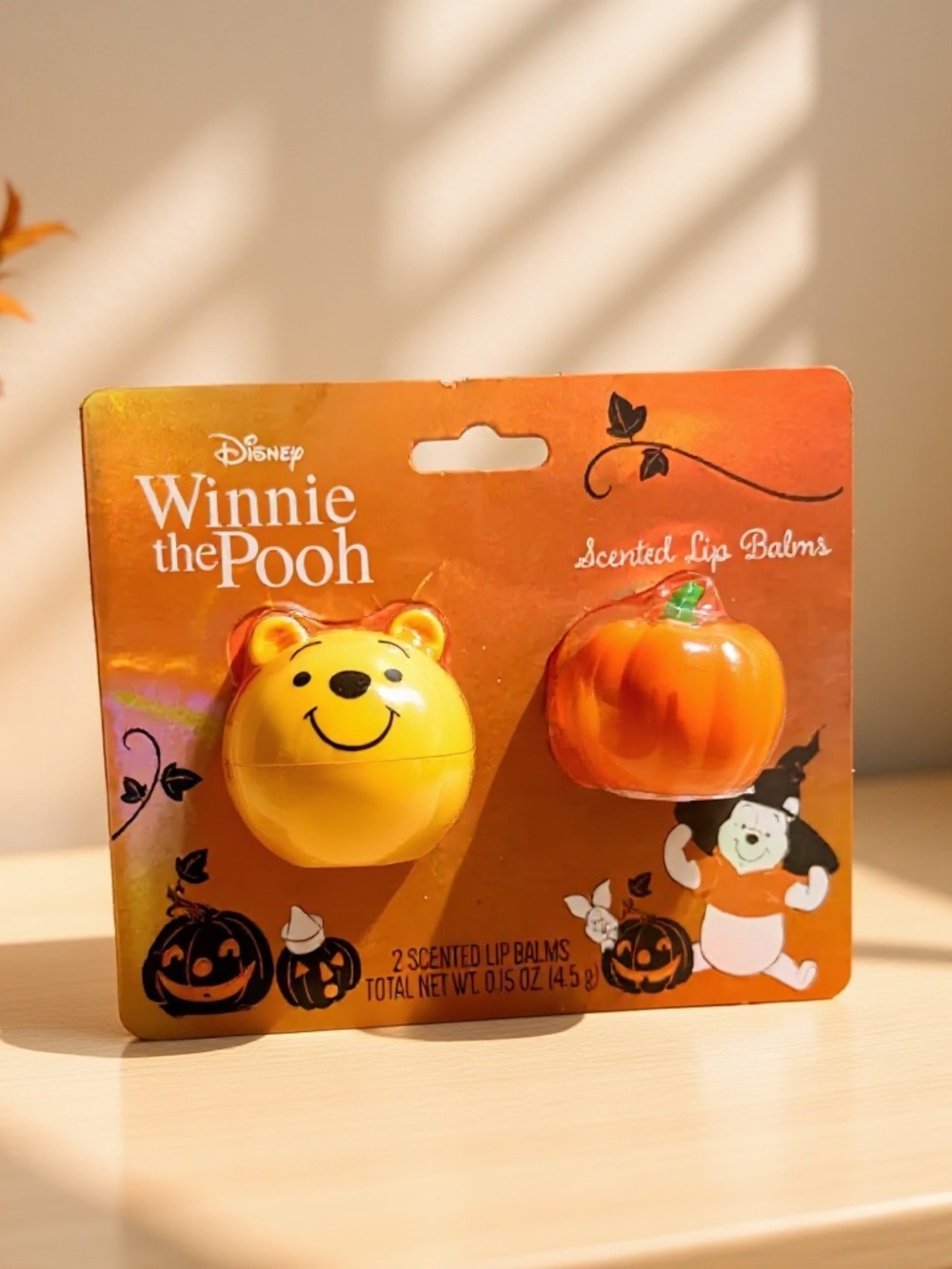 Disney Winnie the Pooh Halloween Scented Lip Balm Duo New